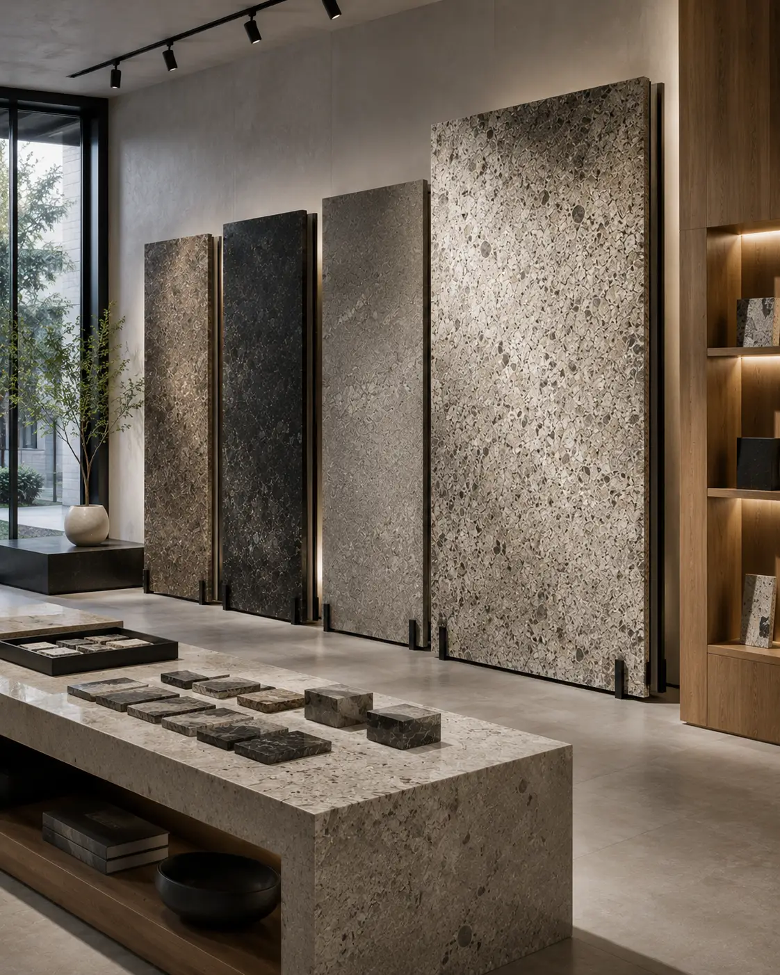 Kamień naturalny pokazany w eleganckim kontekście materiałowym