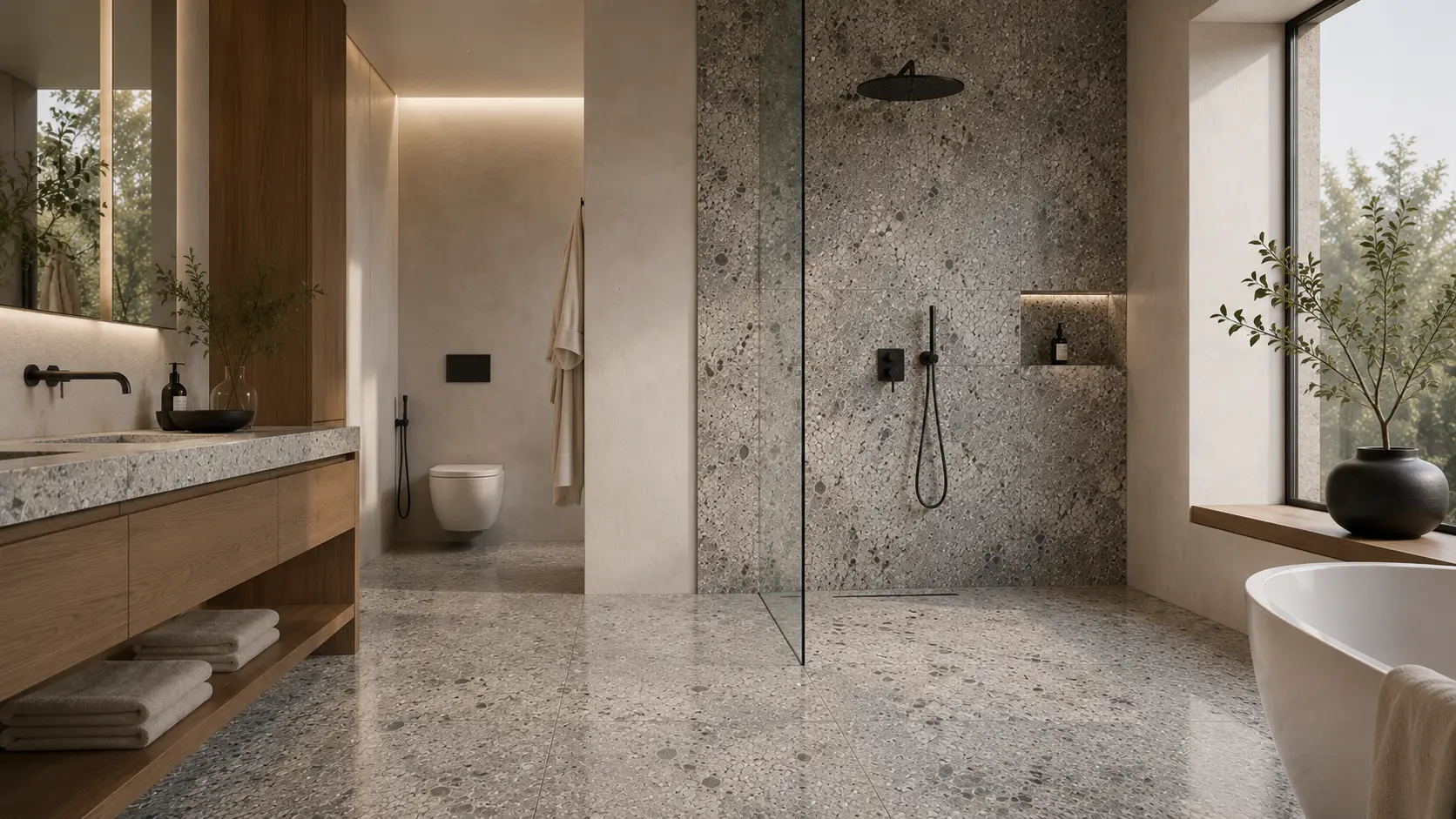 Wizualizacja płytek granitowych w nowoczesnym projekcie architektonicznym